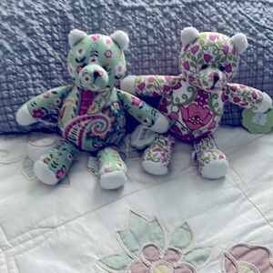 Vera Bradley limited editions baby bears  green,blue and pink nwt